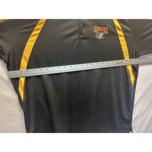 Antigua Polo Golf Shirt Men’s XL Pittsburgh Pirates Logo Black Yellow - Picture 6 of 7